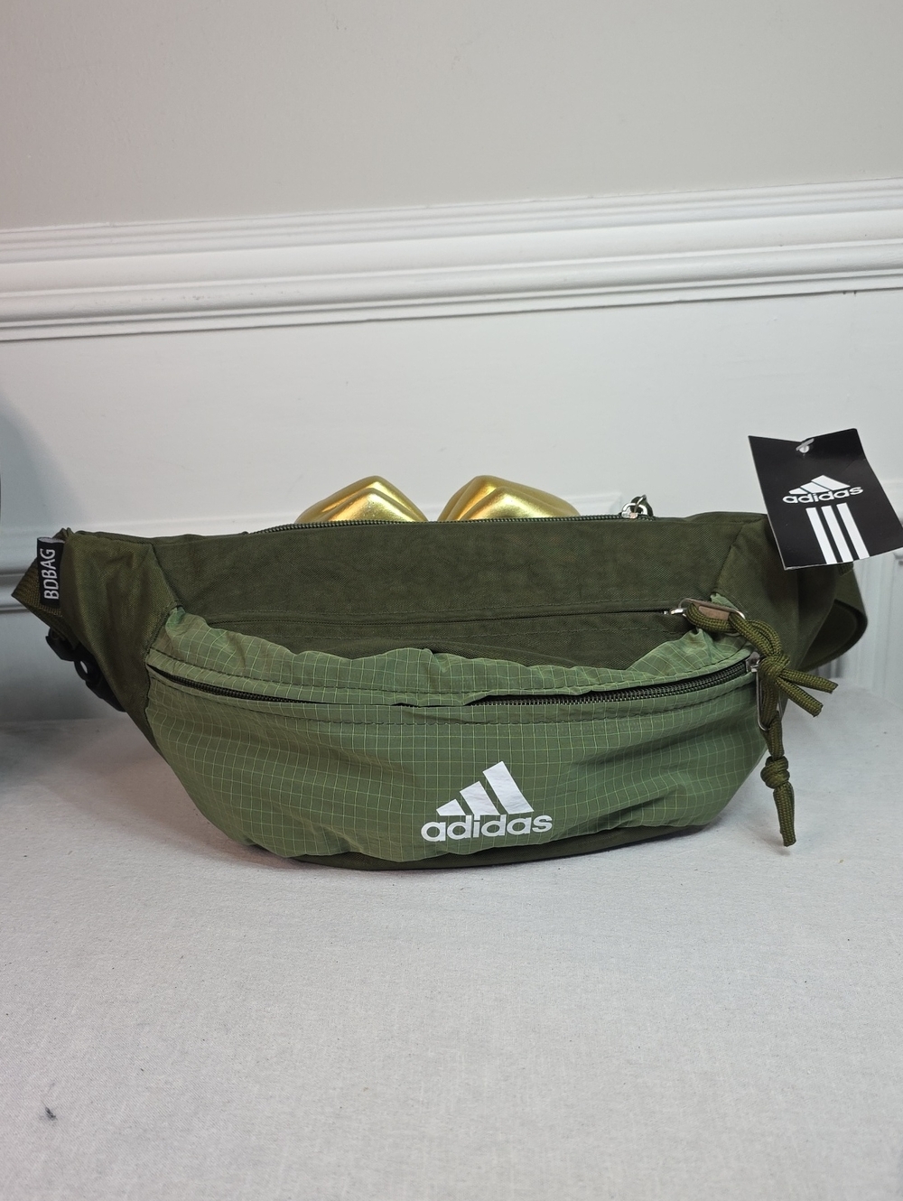 adidas Olive Green Nylon Waist Pack